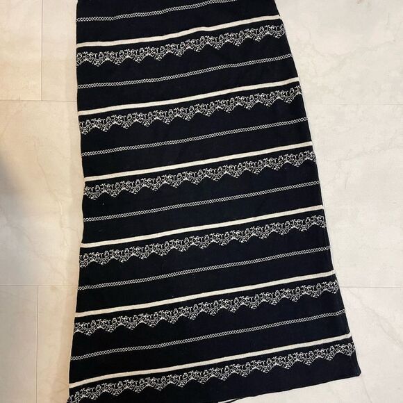 Free People slit pencil skirt in nordic stripe - Picture 9 of 11